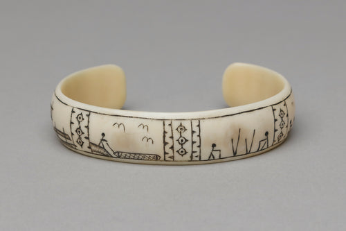 Bracelet with Arctic Scenes by Earl Mayac, Inupiaq