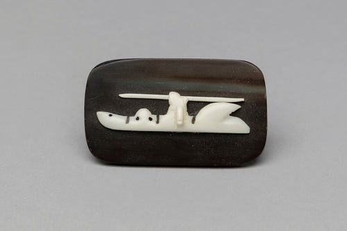 Hunter and Kayak Pin, Yup'ik