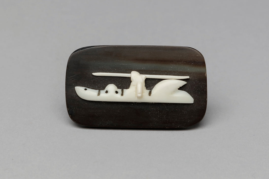 Hunter and Kayak Pin, Yup'ik