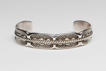 Hand Stamped Silver Bracelet, Navajo