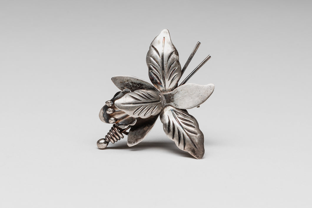 Vintage Mexican Flower Pin, c. 1940