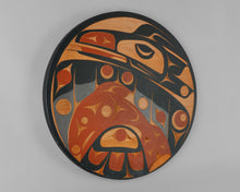 Panel depicting Raven and Salmon by Andy Peterson, Skokomish