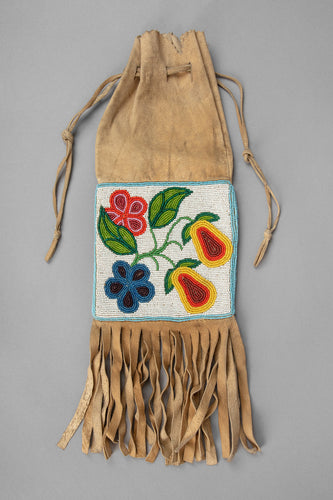 Vintage Double Sided Purse, c. 1950, Woodlands Beadwork