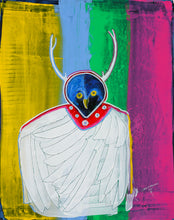Blue Jay Wears Seagulls Robe, 2016 by Greg A. Robinson, Chinook Nation