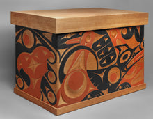 Bentwood Chest depicting Wolf, Thunderbird, and Killer Whale by Andy Peterson, Skokomish