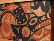 Bentwood Chest depicting Wolf, Thunderbird, and Killer Whale by Andy Peterson, Skokomish