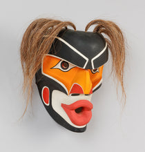 Mask depicting Dzunukwa by Gene Brabant, Cree