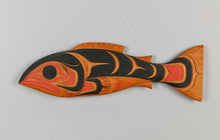 Double Sided Panel depicting Salmon, Tsimshian Culture