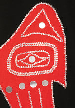 Button Blanket depicting Eagle by Hazel Wilson Simeon (1941-2016), Haida
