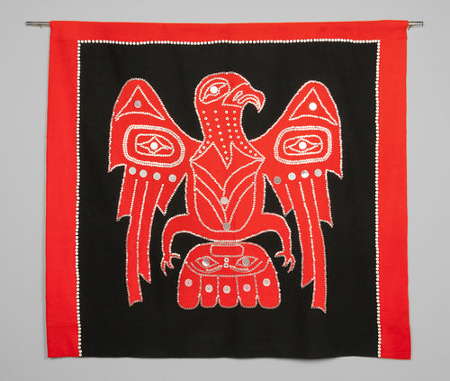 Button Blanket depicting Eagle by Hazel Wilson Simeon (1941-2016), Haida