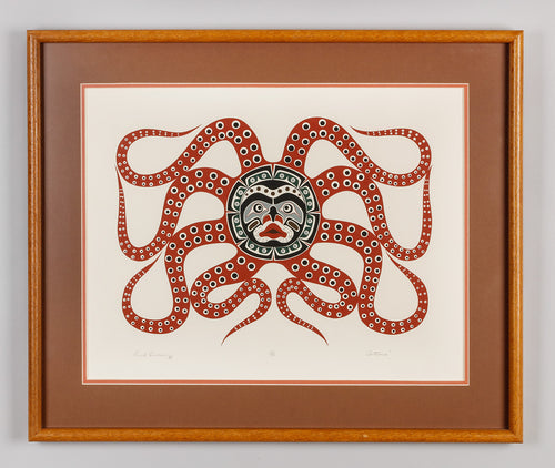 Octopus - Silkscreen Print by Mark Henderson, Kwakwaka'wakw