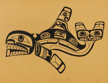 Killer Whale Silkscreen Print by Calvin Hunt, Kwakwaka'wakw