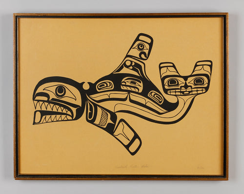 Killer Whale Silkscreen Print by Calvin Hunt, Kwakwaka'wakw
