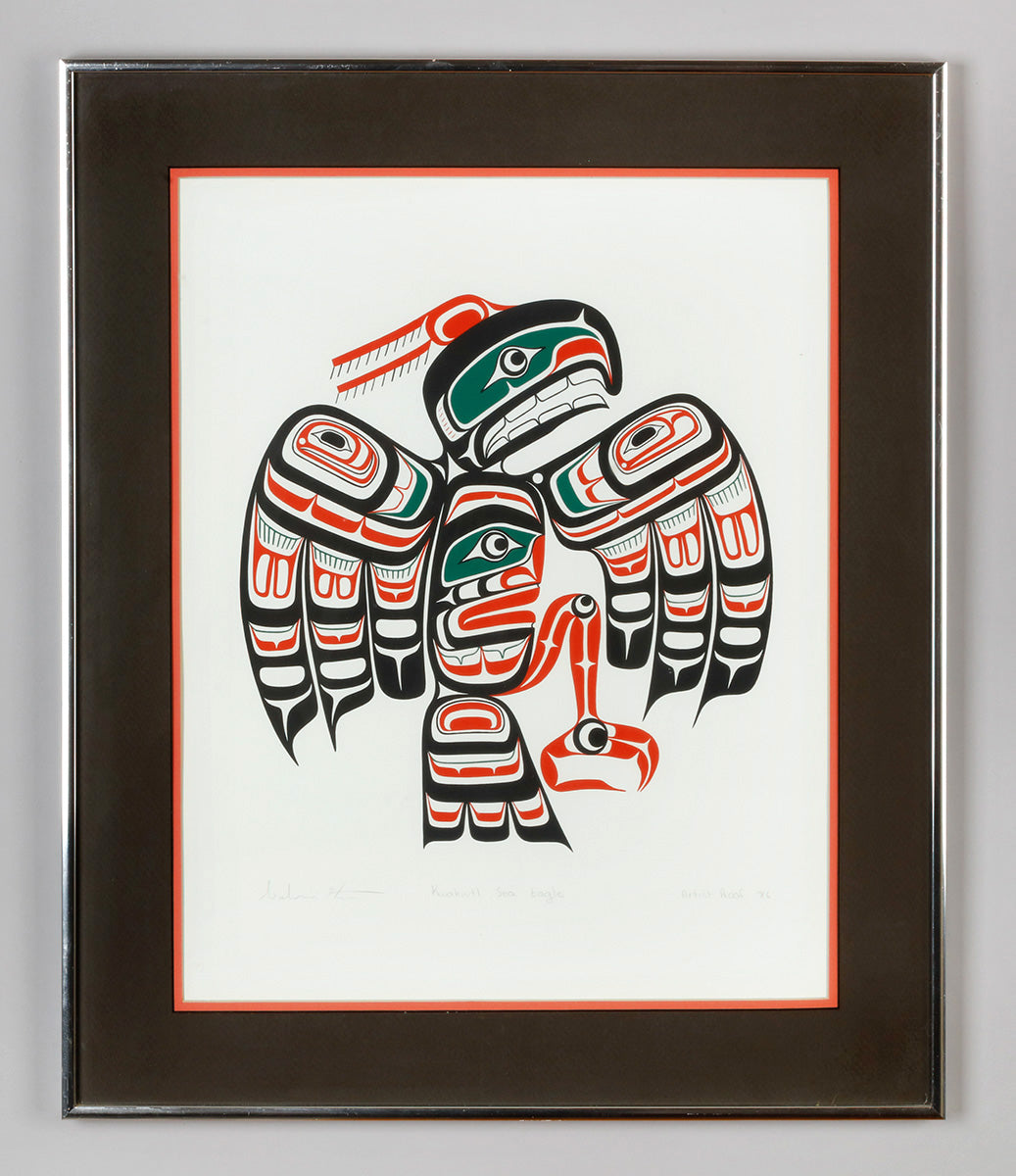 Kwakiutl Sea Eagle Silkscreen Print by Calvin Hunt, Kwakwaka'wakw