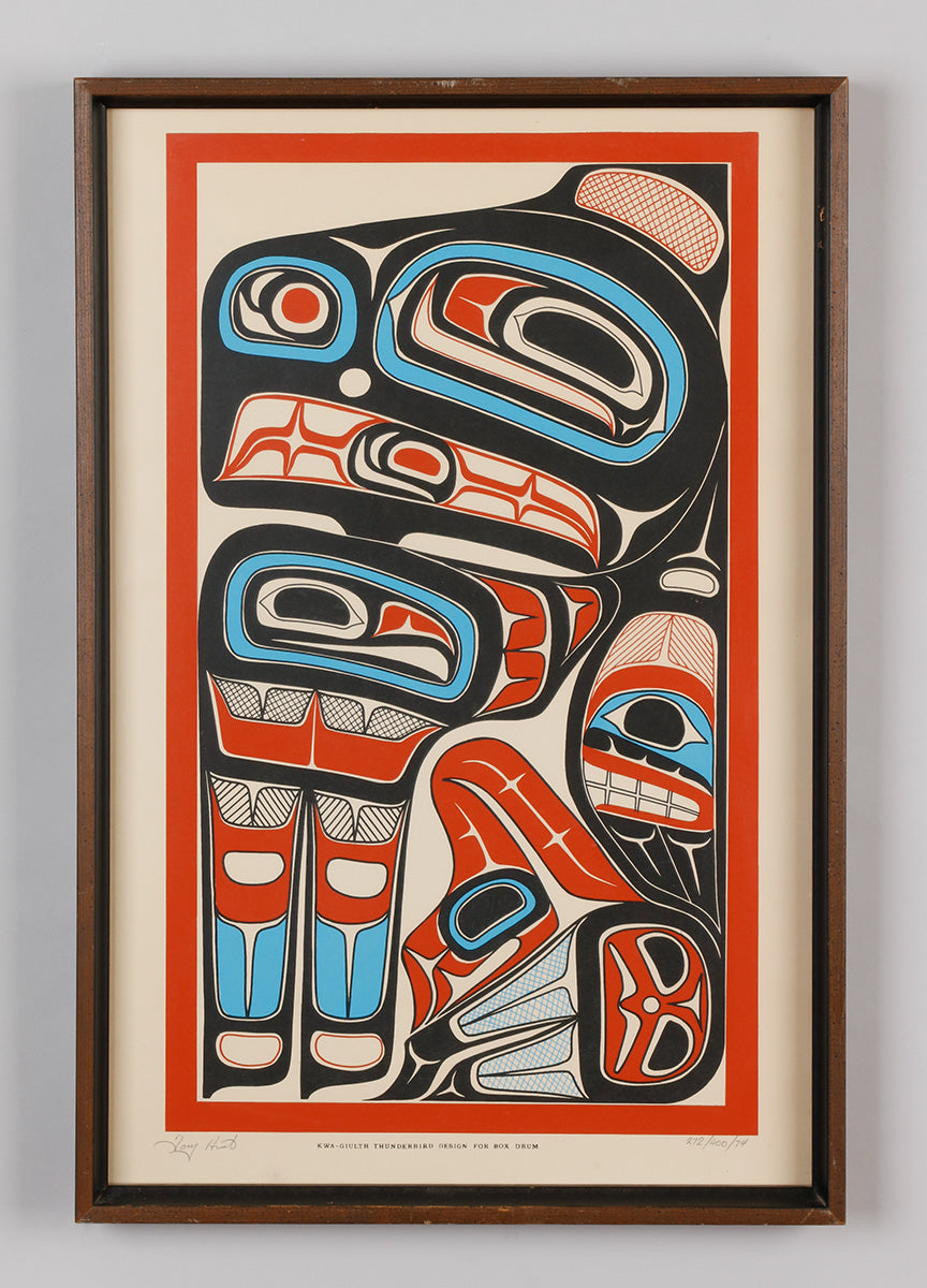 Kwa-giulth Thunderbird Design for Box Drum by Tony Hunt Sr. (1942-2017), Kwakwaka'wakw