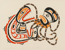 Southern Sculpin and Octopus Silkscreen Print by Calvin Hunt, Kwakwaka'wakw