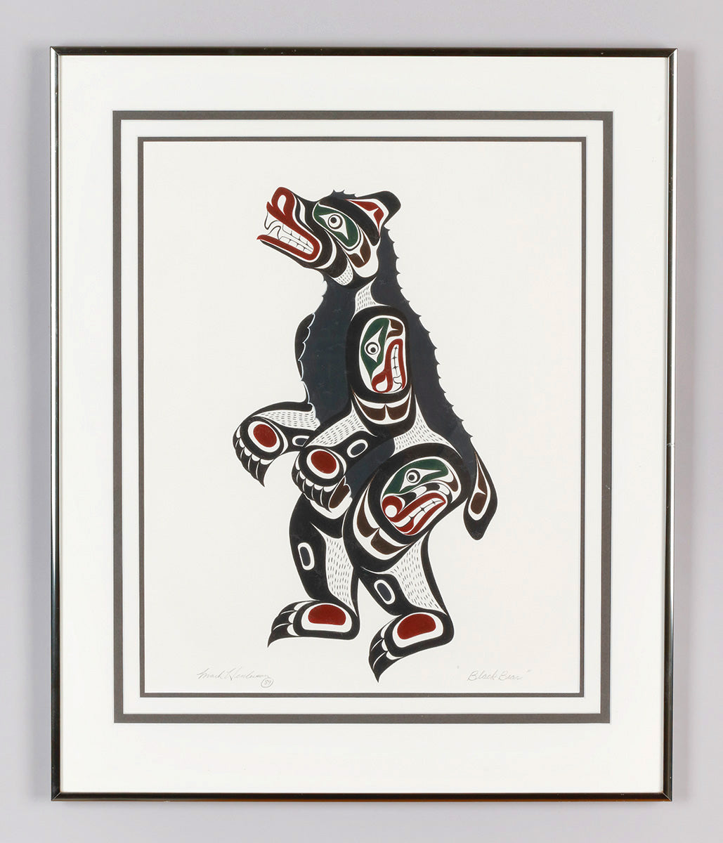 Black Bear - Original Painting by Mark Henderson, Kwakwaka'wakw