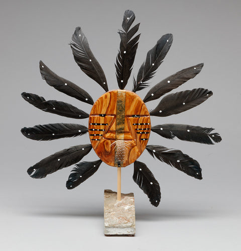 Spirit Mask depicting Shaman by Sammy Komakhuk (1959-2017)