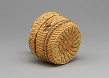Vintage Lidded Basket with Double Knob, Nuu Chah Nulth