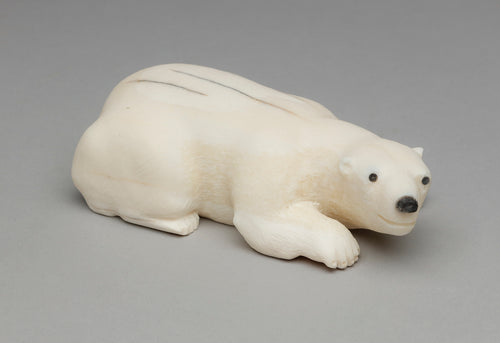 Carving depicting Polar Bear by Ronnie Toolie, Yup'ik