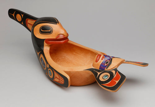 Bowl depicting Baby Killer Whale by David A. Boxley, Alaskan Tsimshian