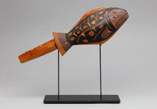 Rattle depicting Halibut, 1990, by the Hunt Family, Kwakwaka’wakw