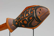 Rattle depicting Halibut, 1990, by the Hunt Family, Kwakwaka’wakw