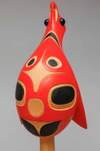 Rattle depicting Red Grouse by Moy Sutherland, Nuu-chah-nulth