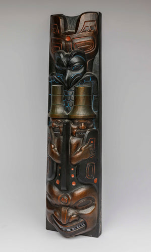 Bronze Totem depicting Killer Whale by Preston Singletary, Tlingit