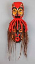Mask Depicting Dzunukwis - Wild Woman of the Sea, 2005, by Joseph Wilson, Coast Salish