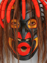Mask Depicting Dzunukwis - Wild Woman of the Sea, 2005, by Joseph Wilson, Coast Salish