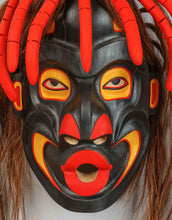 Mask Depicting Dzunukwis - Wild Woman of the Sea, 2005, by Joseph Wilson, Coast Salish
