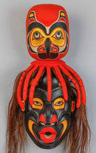 Mask Depicting Dzunukwis - Wild Woman of the Sea, 2005, by Joseph Wilson, Coast Salish