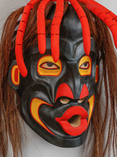 Mask Depicting Dzunukwis - Wild Woman of the Sea, 2005, by Joseph Wilson, Coast Salish
