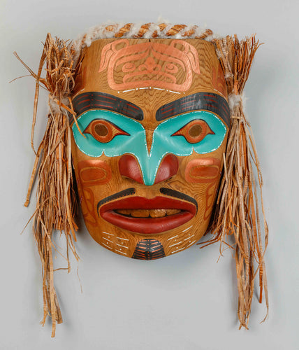 Mask Depicting Copper Maker, 2001, by Chief Peter Smith, Kwakwaka’wakw