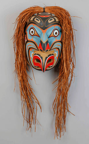 Mask depicting Wren by Tom Patterson, Nuu-Chah-Nulth