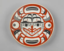Drum depicting Storyteller by David A. Boxley, Alaskan Tsimshian