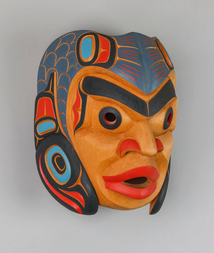 Mask depicting Salmon Boy by Tony Hunt Jr. (1961-2017), Kwakwaka'wakw