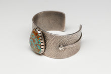 Tufa Cast Bracelet with Pilot Mountain Turquoise by Monty Claw, Navajo