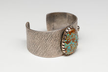 Tufa Cast Bracelet with Pilot Mountain Turquoise by Monty Claw, Navajo