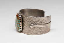 Tufa Cast Bracelet with Pilot Mountain Turquoise by Monty Claw, Navajo