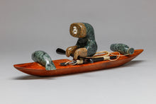 Hunter in Kayak by Lenwood Saccheus, Inupiaq