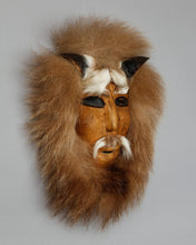 Caribou Hide Mask of Elder By Mabel Paneak Burris (1942-2018), Iñupiat