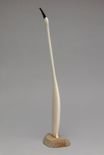 Elegant Cormorant Carving by Edwin Nunguk, Yup'ik