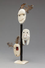 Spirit Mask Totem by Jerome Saclamana, Inupiaq
