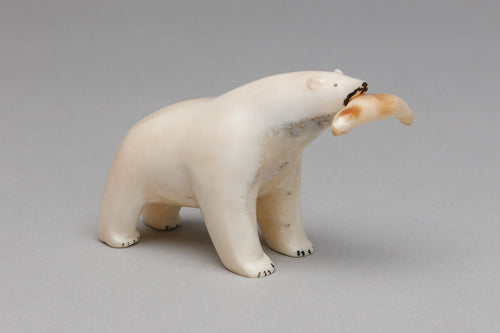 Vintage Polar Bear with Fish, Yup'ik Culture