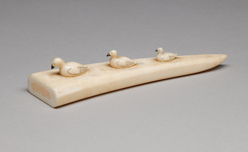 Vintage Swimming Duck Carving by John Kokuluk Sr., Iñupiaq