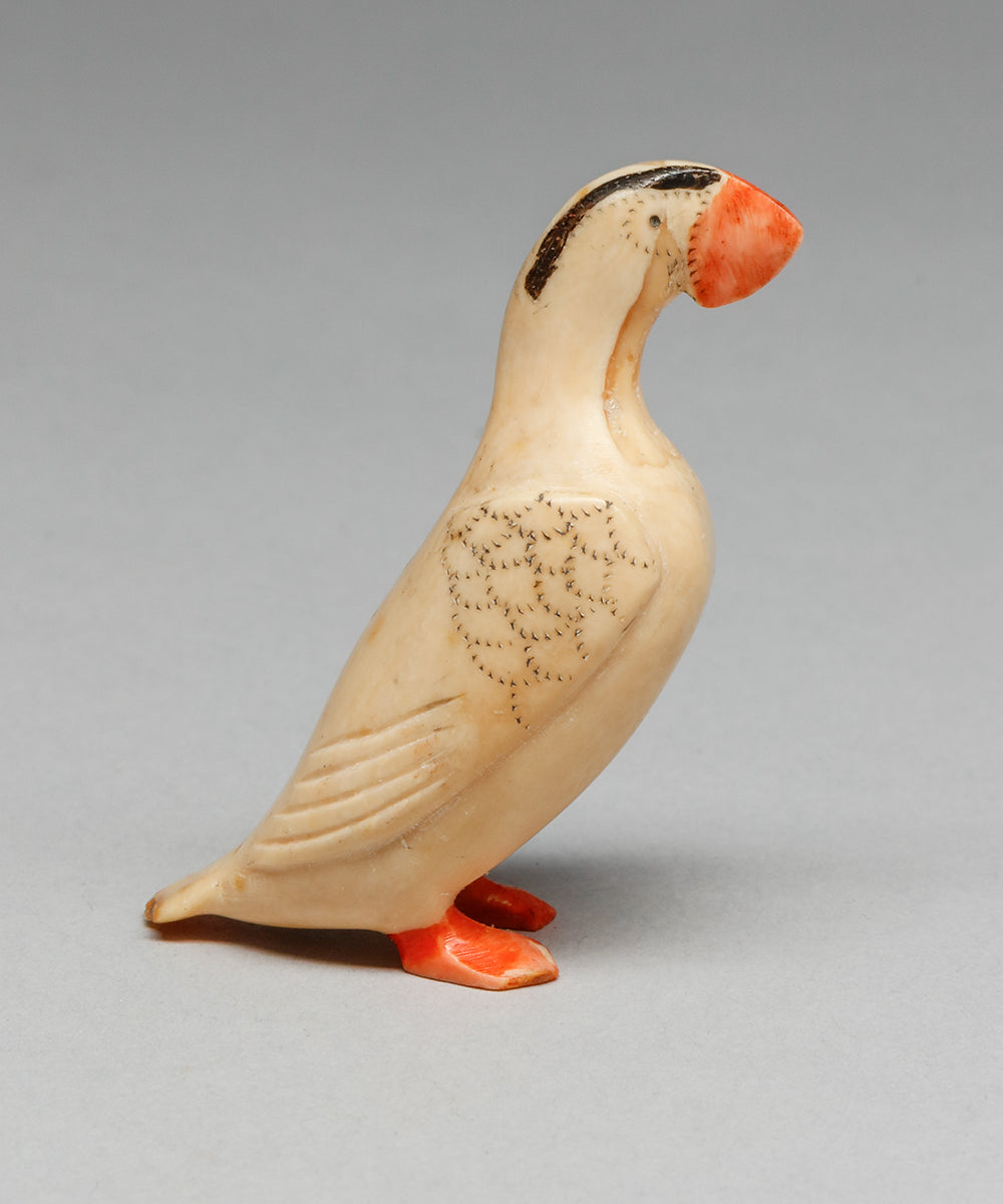 Vintage Puffin Carving by John Kokuluk Sr., Iñupiaq