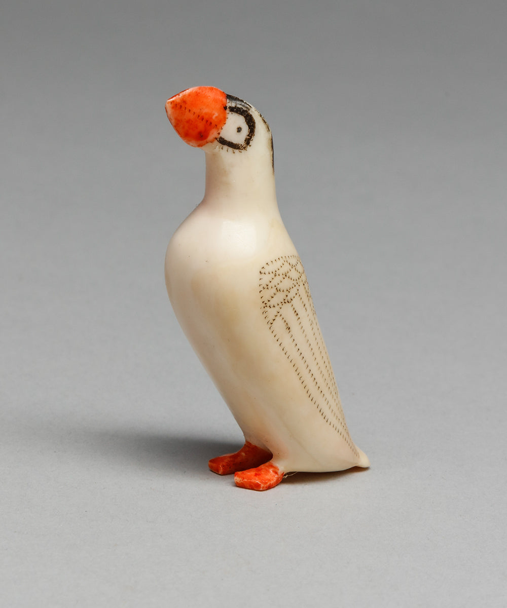 Vintage Puffin Carving by John Kokuluk Sr., Iñupiaq