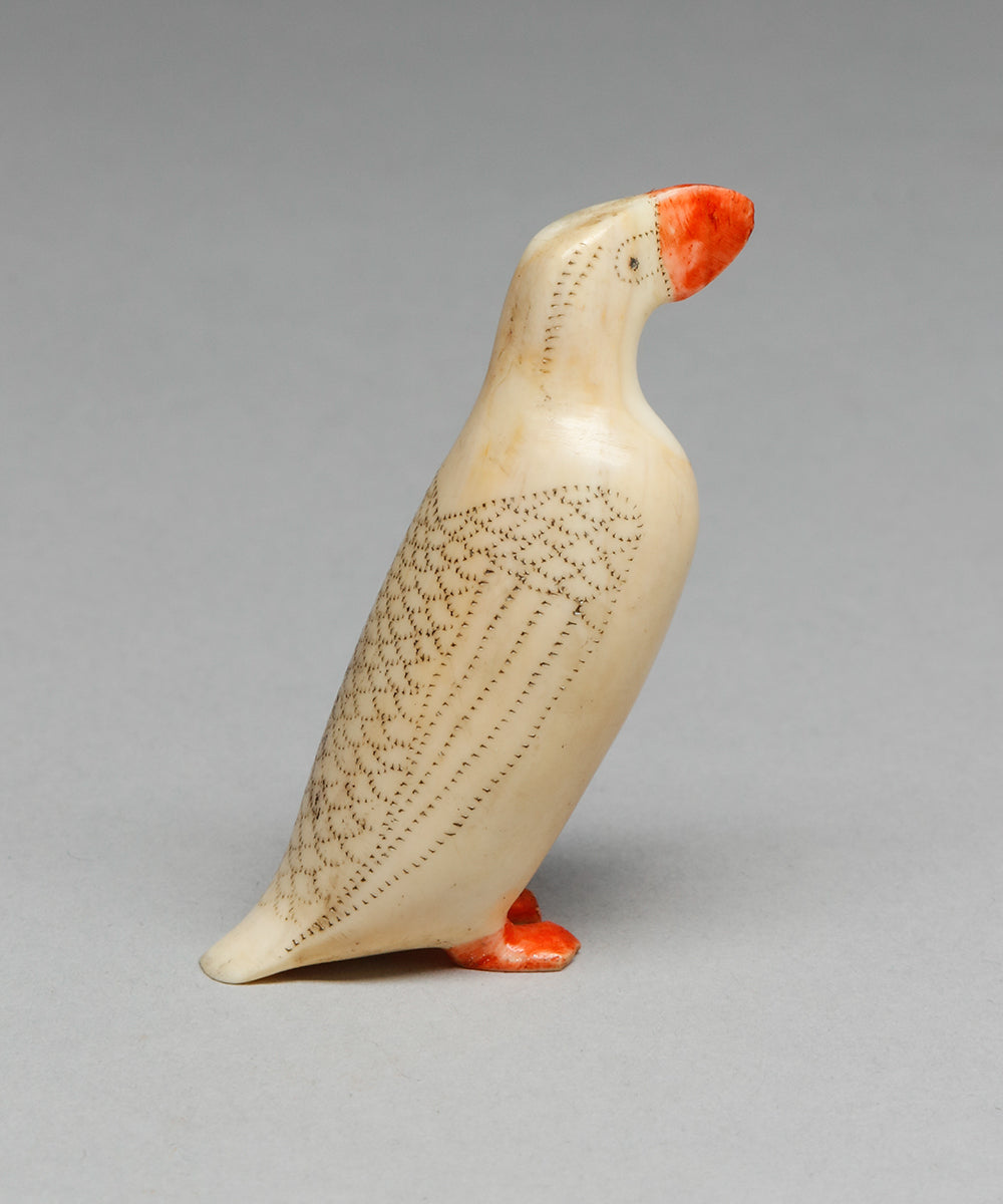 Vintage Puffin Carving by John Kokuluk Sr., Iñupiaq